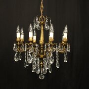 French Gilded 8 Light Antique Chandelier