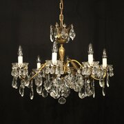 French Gilded 8 Light Antique Chandelier