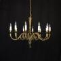French Gilded Bronze 12 Light Antique Chandelier
