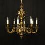 French Gilded Bronze 8 Light Antique Chandelier