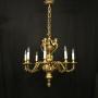 French Gilded Bronze 8 Light Antique Chandelier