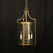 French Gilded Bronze Antique Hall Lantern
