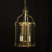 French Gilded Bronze Convex Hall Lantern