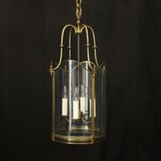 French Gilded Convex Hall Antique Lantern