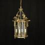 French Gilded Four Light Convex Hall Lantern
