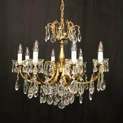 French Gilded & Crystal Antique Chandelier
