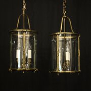 French Pair Gilded Bronze Antique Lanterns