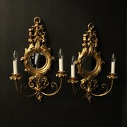French Pair Giltwood Twin Arm Girandoles