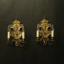 French Pair Of Bronze Antique Wall Sconces