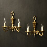 French Pair Of Gilded Antique Wall Lights