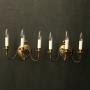 French Pair Of Gilded Brass Antique Wall Lights