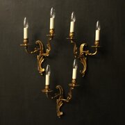 French Set Of 3 Gilded Antique Wall Lights