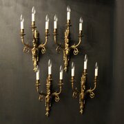 French Set Of 4 Gilded Antique Wall Lights
