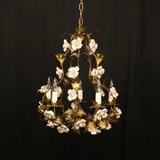 French Toleware 5 Light Flower Chandelier
