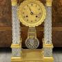  A Fine French Ormolu Cut Crystal Portico Clock