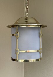 Art Deco Brass Hall Lantern