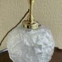 Art Deco Glass Table Lamp, Twin Bulb