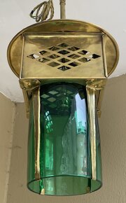Arts & Crafts Brass Hall Lantern