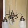 Early 20th Century Brass Three Light Chandelier