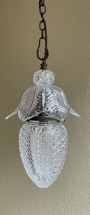 Edwardian Cut Glass Hall Pendant Light