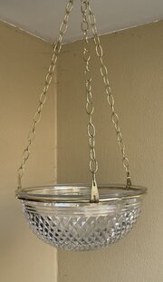 Edwardian Cut Glass Plafonnier Ceiling Light
