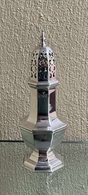 Edwardian Solid Silver Sugar Caster, London 1909