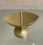 Georgian Brass Navette Shaped Table Snuff Box