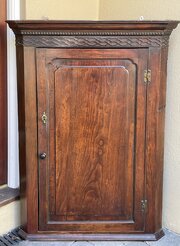 Georgian Red Walnut Corner Cupboard