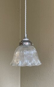 Holophane Style Pendant Light With Chrome Gallery