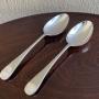  Pair Edwardian Silver Table Spoons Walker & Hall