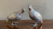 Pair Elizabeth II Silver Partridges Edward Barnard
