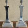 Pair Of Art Deco Silver Plated Table Lamps