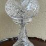 Quality Cut Glass 1930s Mushroom Table Lamp
