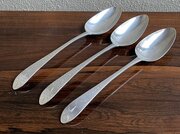 Set Three Irish Silver Serving Spoons 1794