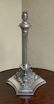  Victorian Silver Plated Table Lamp Walker & Hall