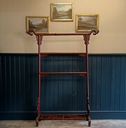 Antique Chinese Lacquered Clothes Rack/ / Robe Stand