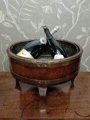 A Mahogany And Brass Bound Wine Cooler Jardiniere 