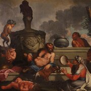 17th Century Mythological Painting, Bacchanal