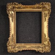 19th Century Napoleon III Gilded Italian Frame