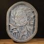 Bas-relief Sculpture, Stylized Face With Flowers