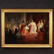 Coronation Of Victor Amadeus II, Painting Signed Ed.Hamman