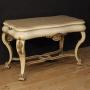 Dutch Lacquered And Gilded Table With Marble Top
