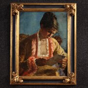 French Painting, Portrait Of A Woman With A Letter