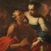 Great 17th Century Italian Biblical Painting