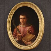 Great 17th-century Italian Oval Painting