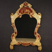 Great Venetian Chinoiserie Lacquered Mirror