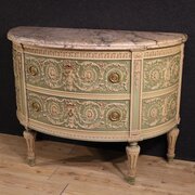Italian Half-moon Commode In The Bonzanigo Style
