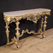 Italian Lacquered And Gilded Console