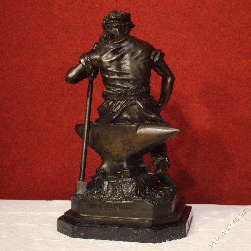 Antiques Atlas Italian Signed Bronze Sculpture With Marble Base
