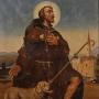 Religious painting oil on canvas Saint Roch  